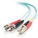 Fibre Optic Cable Lc-st 10GB 50/125 Om3 Duplex Multimode Pvc (lszh) Aqua 1m