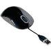 Cord Storing Mouse USB Black Grey